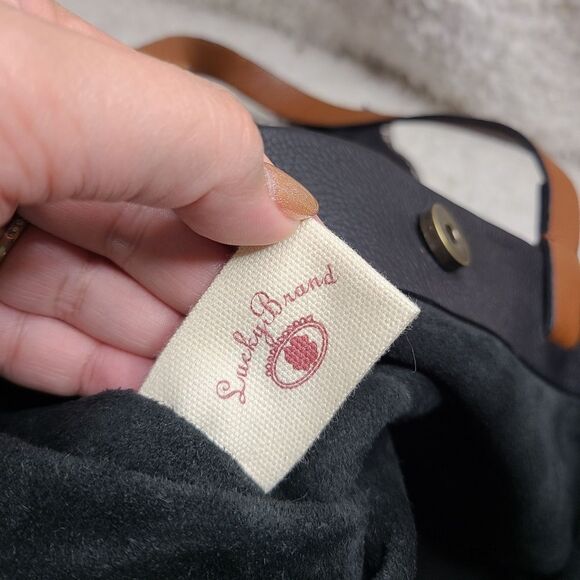 Lucky Brand Leather Whipstitch Shopping Tote with Tassels - Picture 5 of 10